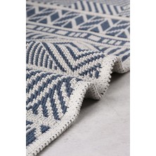 Bluenity Marina Doğal Pamuklu Banyo Kilim Seti 60X100+50X60 Lacivert
