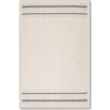 Bluenity Cenova Porto Doğal Pamuklu 2'li Banyo Kilim Seti 60X100+50X60 cm - Ekru/lacivert