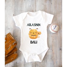 Tuğba Baby Isme Özel Isimli Baskı Yazılabilen Pamuk Ablasının Balı Bebek Zıbın Bod