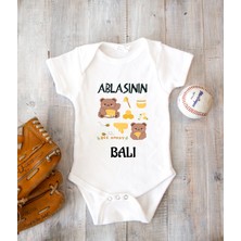 Tuğba Baby Isme Özel Isimli Baskı Yazılabilen Pamuk Ablasının Balı Bebek Zıbın Bod
