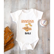 Tuğba Baby Isme Özel Isimli Baskı Yazılabilen Pamuk Anne Balı Bebek Zıbın Bod