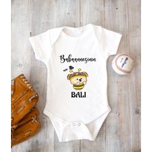 Tuğba Baby Isme Özel Isimli Baskı Yazılabilen Pamuk Babaannesinin Balı Bebek Zıbın Bod