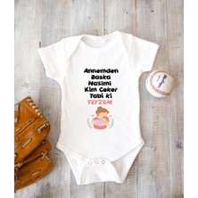 Tuğba Baby Isme Özel Isimli Baskı Yazılabilen Pamuk Teyzesin Balı Bebek Zıbın Bod