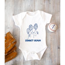 Tuğba Baby Isme Özel Isimli Baskı Yazılabilen Pamuk Sünnet Bebek Zıbın Body 050