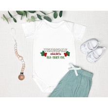 Tuğba Baby Kişileştirebilir Isme Özel Tasarlanabilen Pamuklu Baskılı Yılbaşı Yenge Zıbın Body 001U