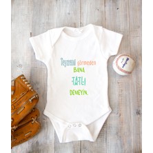 Tuğba Baby Kişiye Özel Isim Yazabiliriz Pamuklu Teyze Baskılı Uzun Kol Bebek Zıbın Bod