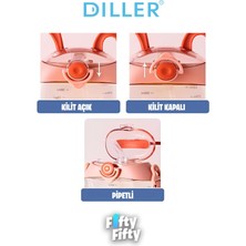 Dıller Pipetli 330 ml Boyun Askılı Çocuk Su Matarası