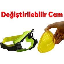 Badem10 Kayak Gözlüğü Değiştirebilir Camlı Güneş Kar Gözlük Gökkuşağı Snowboard Glasses Gözlük+3 Adet Yedek Cam