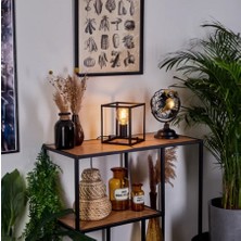 Riolight  Modern, Retro,vintage,rustik Siyah 1XE27 Duylu Küp Metal 20CMX20CM Abajur