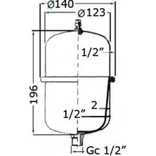 Marintek Basınç Tankı 2 Litre 1/10 Bar Basınç