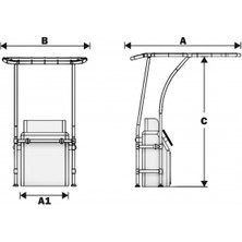 Marintek Profesyonel Alüminyum T-Top 200X140CM