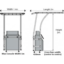 Marintek Profesyonel Alüminyum T-Top 200X140CM