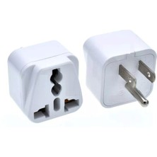 Umut Bilişim Abd Priz Dönüştürücü 3 Pinli Fiş Adaptör Üniversal American Fiş Çevirici Type B Plug Adapter