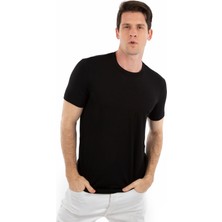 Story Of Basics -Bisiklet Yaka Kısa Kollu Likralı Viskon Erkek T-Shirt