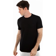 Story Of Basics -Bisiklet Yaka Kısa Kollu Likralı Viskon Erkek T-Shirt