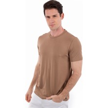 Story Of Basics -Bisiklet Yaka Kısa Kollu Likralı Viskon Erkek T-Shirt