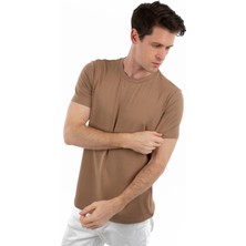 Story Of Basics -Bisiklet Yaka Kısa Kollu Likralı Viskon Erkek T-Shirt