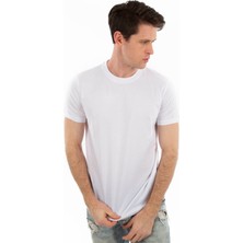 Story Of Basics -Bisiklet Yaka Kısa Kollu Likralı Viskon Erkek T-Shirt
