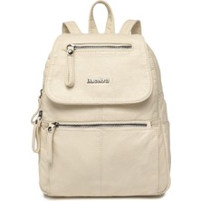 Barcelona Yıkama Deri Orta Boy Kadın Sırt Çantası 21-K Barcelona 1675-2