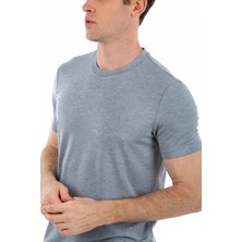 Story Of Basics -Bisiklet Yaka Kısa Kollu Likralı Viskon Erkek T-Shirt