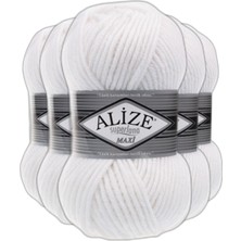 Alize Superlana Maxi El Örgü Ipi (500GR) - 55 Beyaz