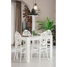 ModaLife 4 Adet Venüs Sandalye Beyaz - Mutfak / Balkon / Bahçe Sandalyesi