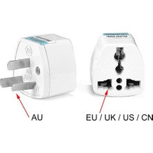 Elektronikucuz Avustralya Üç Ayaklı Au Çevirici Fişi Priz Adaptörü - Avustralya Priz Çevirici - Avustralya Priz Çevirici Topraklı