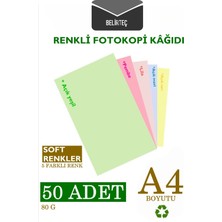 Belirteç A4 Renkli Fotokopi Kağıdı 50 Adet