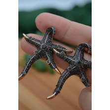 Stoneage Deniz Yıldızı Zirkon Taşlı Kadın Küpe Madeni Bronz
