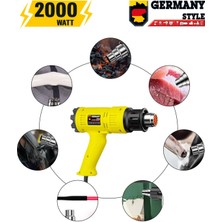 Germany Style GRM9001 Sıcak Hava Tabancası Dijital Isı Göstergeli 2000 Watt Hem Sıcak Hem Soğuk