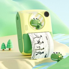 Pazariz Anlık Termal Yazıcılı Dijital Çocuk Kamerası 2.0 Inç Hd Instant Photo Printer Camera Yeşil