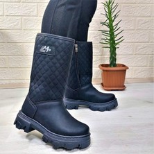 M.p One 3145 Siyah İçi Kürklü Fermuarlı 29CM Kız Çocuk Çizme