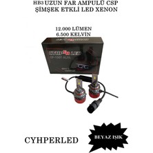 Cyhper Led Citroen C5 Aircross 2023 Hb3 - 9005 Uzun Far Ampulü Csp Şimşek Etkli LED Xenon Beyaz Renk