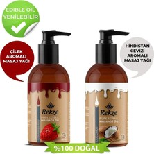 Rekze Hindistan Cevizi ve Çilek Aromalı Yenilir Erotic Vücut Masaj Yağı 120 ml