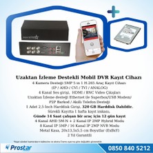 4 Kanal Mobil Dvr Kayıt Cihazı 320 GB Harddisk Dahil Uzaktan ?