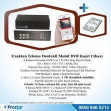 4 Kanal Mobil Dvr Kayıt Cihazı 1 Tb Harddisk Dahil Uzaktan Iz