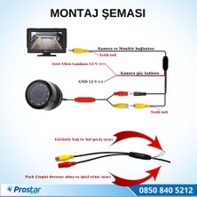 Gece Görüşlü 28 mm Vidalı Hd 9 LED Işıklı Geri Görüş