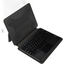 Coolacs Apple iPad Pro 4.nesil 11 Inç 2022 Uyumlu Touch Padli Tablet Kılıfı Bluetooth Bağlantılı Klavye