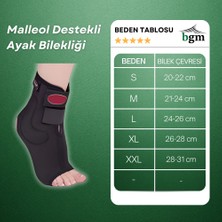 BGM Malleol Destekli Ayak Bilekliği Yüksek Kalite 8 Bandajlı Malleol Destekli Bileklik