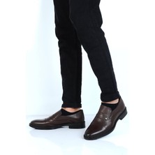 Berenni M575 Kahve Kauçuk Deri Erkek Klasik Ayakkabı