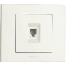 Ovivo Grano Beyaz Natural Numeris Telefon Prizi  10 Adet+Çerçeve Dahil