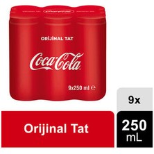 Coca-Cola Coca Cola Kola 9X250 ml  (  1  Adet  )