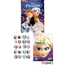 Frozen Karlar Ülkesi Boyama Kitabı 3'lü Boyama , Sticker , Maskeli