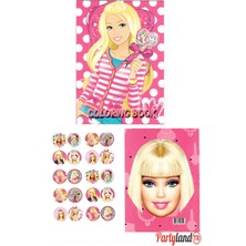 Barbie Prenses Boyama Kitabı 3'lü Boyama , Sticker , Maskeli