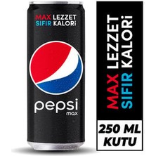 Pepsi Max Şekersiz Kola Kutu 250 ml  (  12  Adet  )