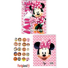 Minnie Mouse Boyama Kitabı 3'lü Boyama , Sticker , Maskeli