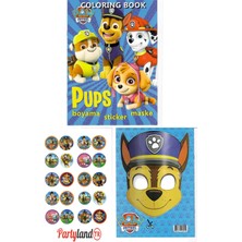 Paw Patrol Boyama Kitabı 3'lü Boyama , Sticker , Maskeli