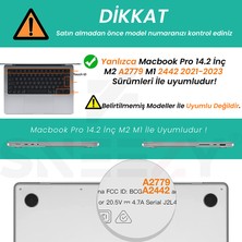 Sneezy Macbook Pro 2021/23 14,2 Inç M1-M2 Çip A2442 A2779 Ile Uyumlu Parlak Diamond Dust Simli Kılıf