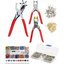 Hodbehod 5 mm Renkli Metal Kuş Gözü 300 Set 9.5mm Çıt Çıt 100 Set Aksesuar Çakım Pense Komple Seti