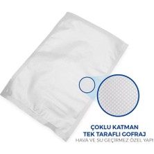 Private 18X23 Tırtıklı 5 kg Gofrajlı 90 Mikron Ev Tipi Gıda Vakum Poşeti Torbası Bpa Içermez